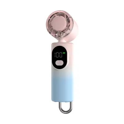 Visokohitrostni prenosni ventilator z LED zaslonom in 100-stopenjsko Pink+Blue