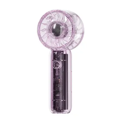 Prosojen ročni ventilator Turbo Blade — 3 hitrosti, USB-C, 1200AH Purple