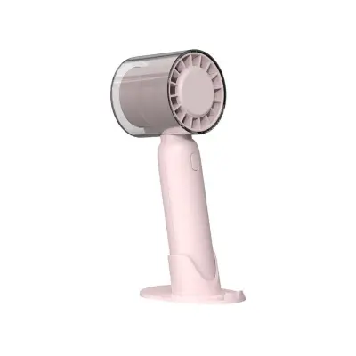 Mini ročni USB ventilator - tihi USB polnilni 5-stopenjski prenosni namizni ventilator s podstavkom, kompaktni žepni potovalni hladilnik Pink