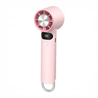 Digitalni ročni ventilator 5-stopenj, 2000mAh, termo hlajenje Pink