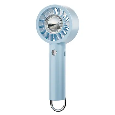 Aromaterapevtski ročni ventilator z LED, magnetom in USB-C Blue