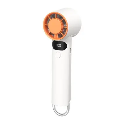 Digitalni prenosni ventilator 1200mAh z 5-stopenjskim nadzorom White