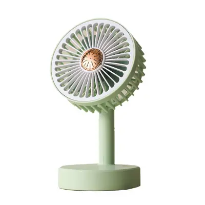 Prenosni USB ventilator, tih brezkrtačni motor, 90° 500mAh Green