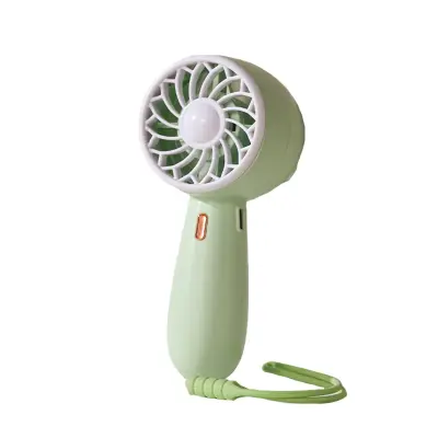 Mini ročni USB ventilator, 3-stopenjski, tih in z vrvico Green