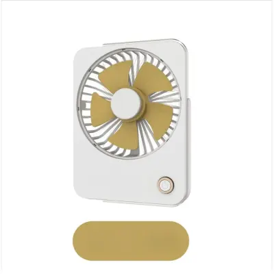 Ultra-tanek zložljiv namizni ventilator s 3600mAh baterijo Yellow