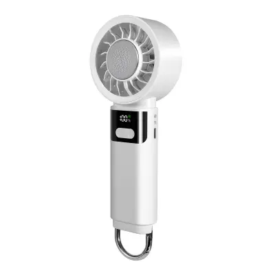 Zložljivi mini ventilator — USB polnjen visokohitrostni ročni in namizni ventilator z LED digitalnim zaslonom, načinom hlajenja, tihim delovanjem