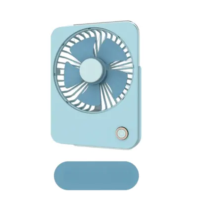 Ultra-tanek zložljiv namizni ventilator s 3600mAh baterijo Blue