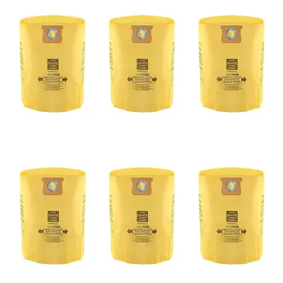 Vrečke za prah za sesalnike Shop-Vac, rumene (6 kosov)   15-22 litrov