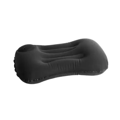Ročno napihljiv ledveni vzglavnik s TPU ventilom za potovanja in avto Black