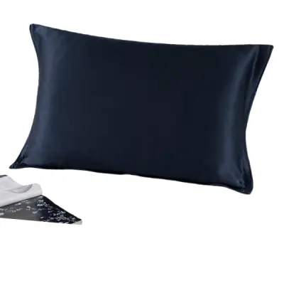 Luksuzni par svilenih prevlek za vzglavnike NavyBlue