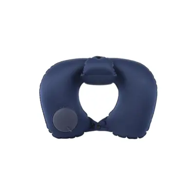 Napihljiv U-vzglavnik s TPU zračnico in prevleko iz mlečne svile NavyBlue