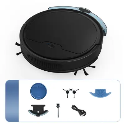 Smart Robot sesalnik z velikim rezervoarjem za vodo in upravljanjem APP Black
