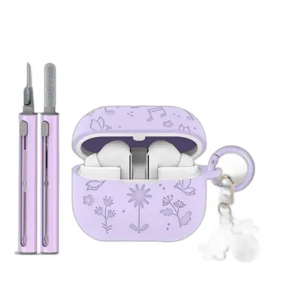 Zamenljivi/združljivi deli – Samsung Buds3/3pro ovitek z 3D metuljem Purple