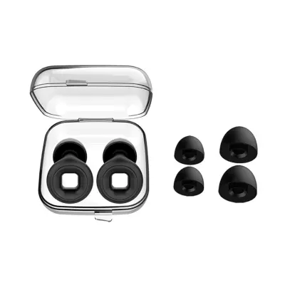 Kovancasti silikonski ušesni čepki (1 par) – udobni pralni 25-28db Black