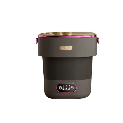 13L Zložljiv Pralni Stroj Velike Kapacitete - Prenosni Mini Pralni Stroj black+purple
