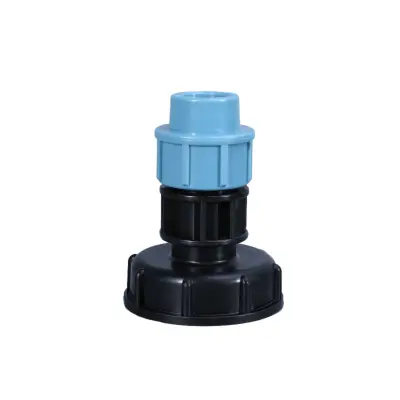 2-paket PE adapter za IBC rezervoarje, 4 fen DN20, Črno/Modro