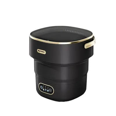 13L Zložljiv Pralni Stroj Velike Kapacitete - Prenosni Mini Pralni Stroj Black&Gold