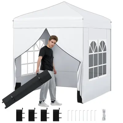 Vrtni paviljon s snemljivimi stenami 200 x 200 cm