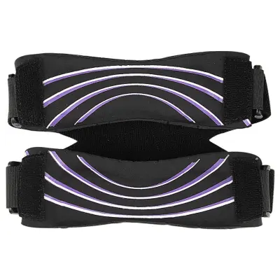 Dvojni patelni trakovi - silikonski blažilni kolenski opornik black+purple