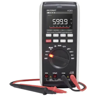 VOLTCRAFT VC851 ročni multimeter  digitalni LoZ CAT III 1000 V, CAT IV 600 V Prikaz (štetje): 6000