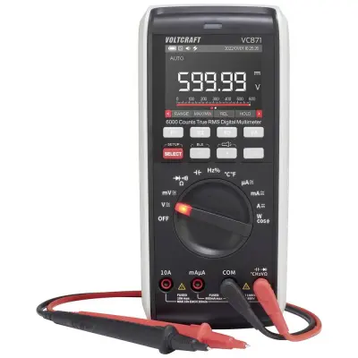 VOLTCRAFT VC871 ročni multimeter  digitalni zapisovalnik podatkov, LoZ CAT III 1000 V, CAT IV 600 V Prikaz (štetje): 60000