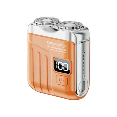 Prenosni Type-C električni brivnik — pralna snemljiva glava Orange
