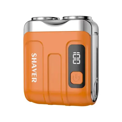 MINI Električni Brivnik z Digitalnim Zaslonom - Prenosni Potovalni Brivnik Orange