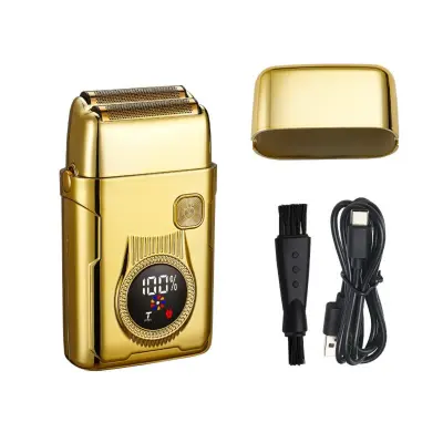 Prenosni električni brivnik za moške - mini USB, vodoodporen, 50min Gold