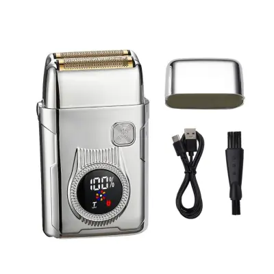Prenosni električni brivnik za moške - mini USB, vodoodporen, 50min Silver