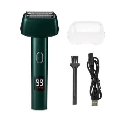 Moški električni brivnik z recipročnim folijskim mehanizmom, pralen, 90-min DarkGreen