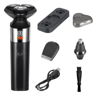 Trosrčni 360° električni brivnik 3-v-1 z Type-C polnjenjem 600mAh