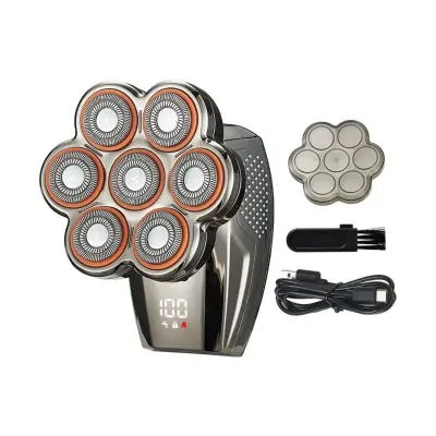 7D magnetna plavajoča glavica brivnika – LED, Type-C, IPX5, 120min Gunmetal
