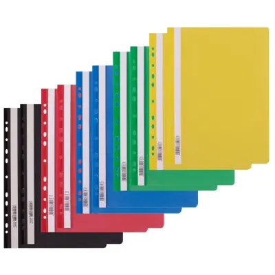 Mapa pvc s sponko levia mix barve s perforacijo 1/10 110901