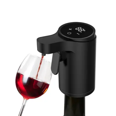 Pametni senzor za vino - USB polnljiv samodejni dozirnik Black
