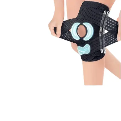 Meniskus Knee Brace Sleeve (Single) - Silikonska opora za koleno za šport, pohodništvo in zaščito pred poškodbami  L