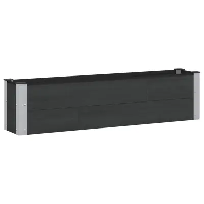 vidaXL Vrtna visoka greda Črna 150 x 30 x 36 cm