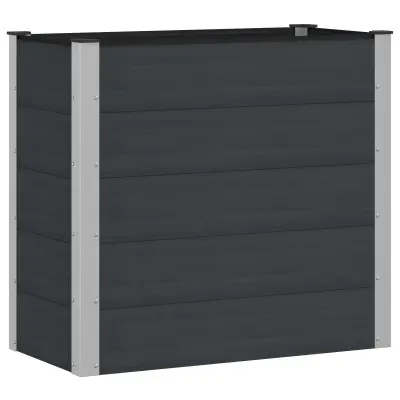 vidaXL Vrtna visoka greda Črna 100 x 50 x 91 cm