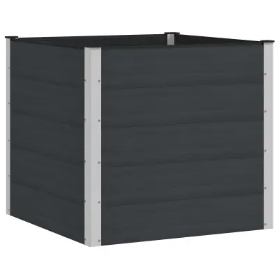 vidaXL Vrtna visoka greda Črna 100 x 100 x 91 cm