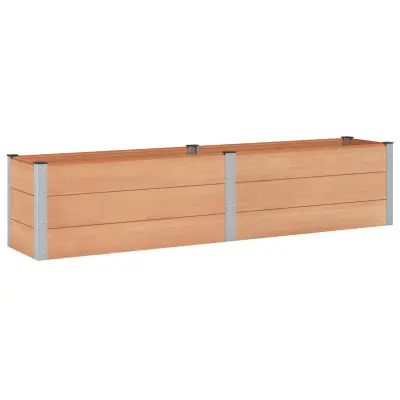 vidaXL Vrtna visoka greda Rjava 250 x 50 x 54 cm