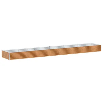 vidaXL Vrtna visoka greda 582 x 100 x 36 cm Cinkana jeklena