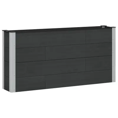 vidaXL Vrtna visoka greda Črna 150 x 30 x 72 cm