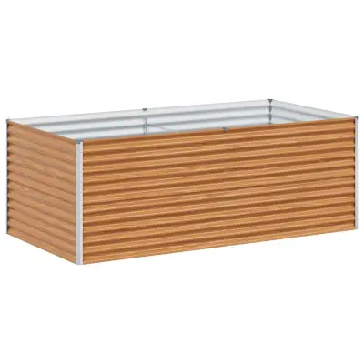 vidaXL Vrtna visoka greda 195 x 100 x 68 cm Cinkana jeklena