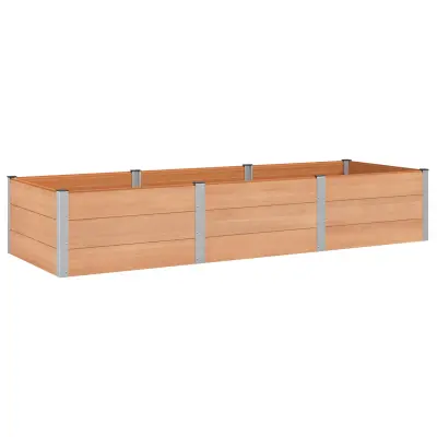 vidaXL Vrtna visoka greda Rjava 300 x 100 x 54 cm
