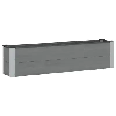 vidaXL Vrtna visoka greda Siva 150 x 30 x 36 cm