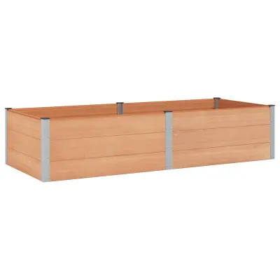 vidaXL Vrtna visoka greda Rjava 250 x 100 x 54 cm