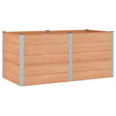 vidaXL Vrtna visoka greda Rjava 200 x 100 x 91 cm