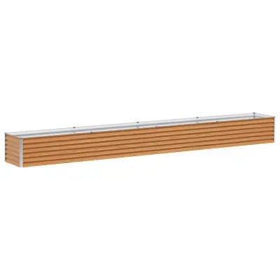 vidaXL Vrtna visoka greda 390 x 50 x 36 cm Cinkana jeklena