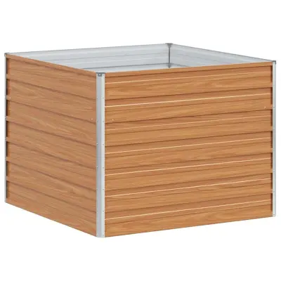 vidaXL Vrtna visoka greda Svetlo rjava 100 x 100 x 77 cm