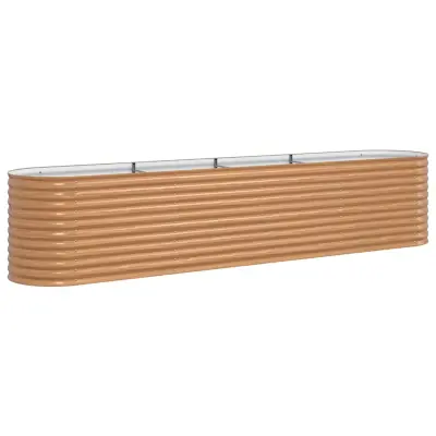 vidaXL Dvignjena gredica Rjava 400 x 80 x 81 cm Jeklo
