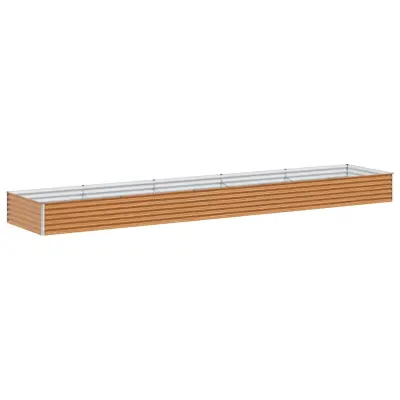 vidaXL Vrtna visoka greda 485 x 100 x 36 cm Cinkana jeklena